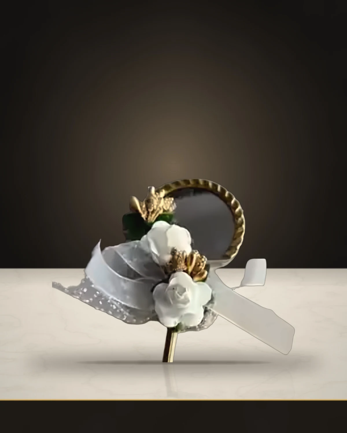 Gold el aynası – güllü